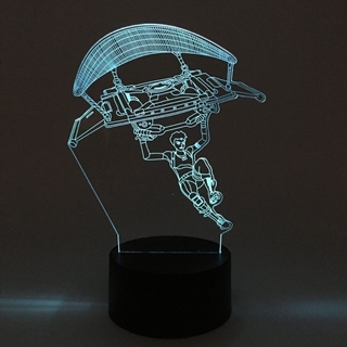 Fortnite Glider 3D lampe - Sort lampefod